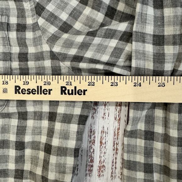 Johnnie-O Hangin’ Out Shirt Men’s L Brown Tan Plaid Button-Down Cotton - Picture 3 of 8